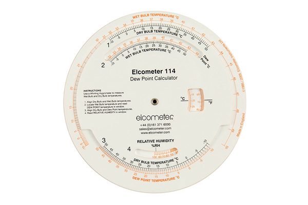 Elcometer 114 露点计算盘